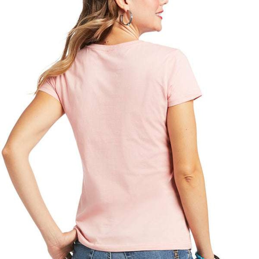 Fashions * | Ariat Ladies R.E.A.L. Logo Script Quartz Short Sleeve Shirt 10039788 Flash Sale