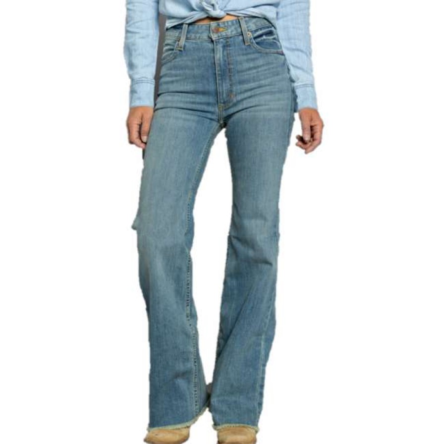 Fashions * | Kimes Ranch Ladies Olivia Light Wash Wide Leg Denim Jeans Kr-Olivia Bestsellers