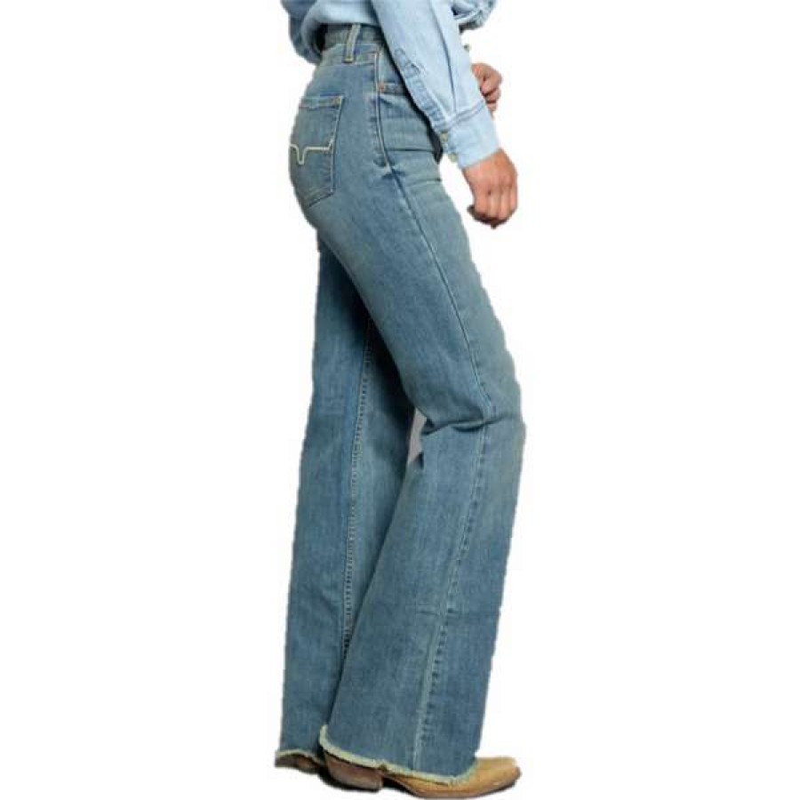 Fashions * | Kimes Ranch Ladies Olivia Light Wash Wide Leg Denim Jeans Kr-Olivia Bestsellers