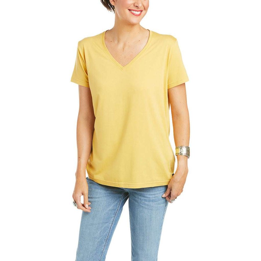 Fashions * | Ariat Ladies Element Local Honey Short Sleeve T-Shirt 10035203 Bestsellers