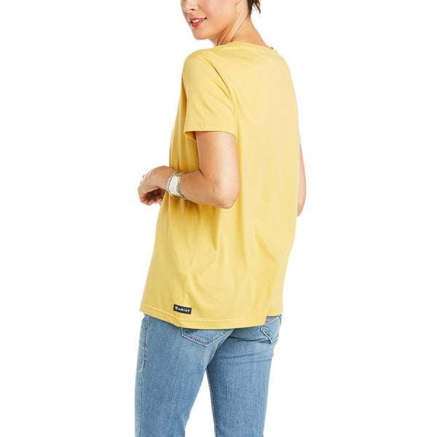 Fashions * | Ariat Ladies Element Local Honey Short Sleeve T-Shirt 10035203 Bestsellers