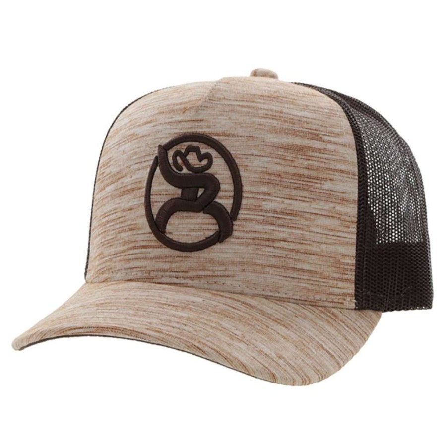 Fashions * | Hooey Men'S Roughy Strap 5-Panel Cream & Brown Trucker Cap 4031T-Crbr Featured