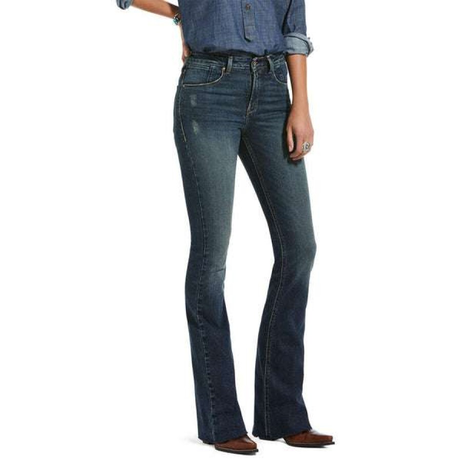 Fashions * | Ariat Ladies Premium High Rise Flare Jeans 10033324 Excellent Quality