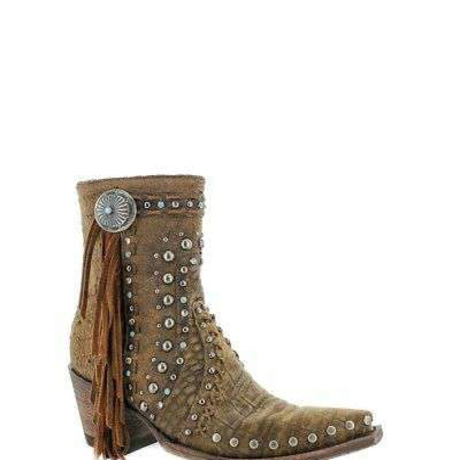 Booties * | Double D Ranch By Old Gringo Boogie Studs Fringe Boots Ddbl022-1 Lower Prices Brown