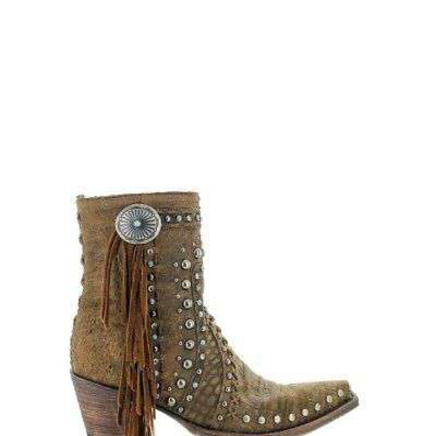 Booties * | Double D Ranch By Old Gringo Boogie Studs Fringe Boots Ddbl022-1 Lower Prices Brown