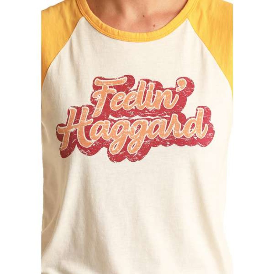 Fashions * | Rock & Roll Ladies Feelin' Haggard Graphic Natural Tank Top Rrwt20Rznm Promotions