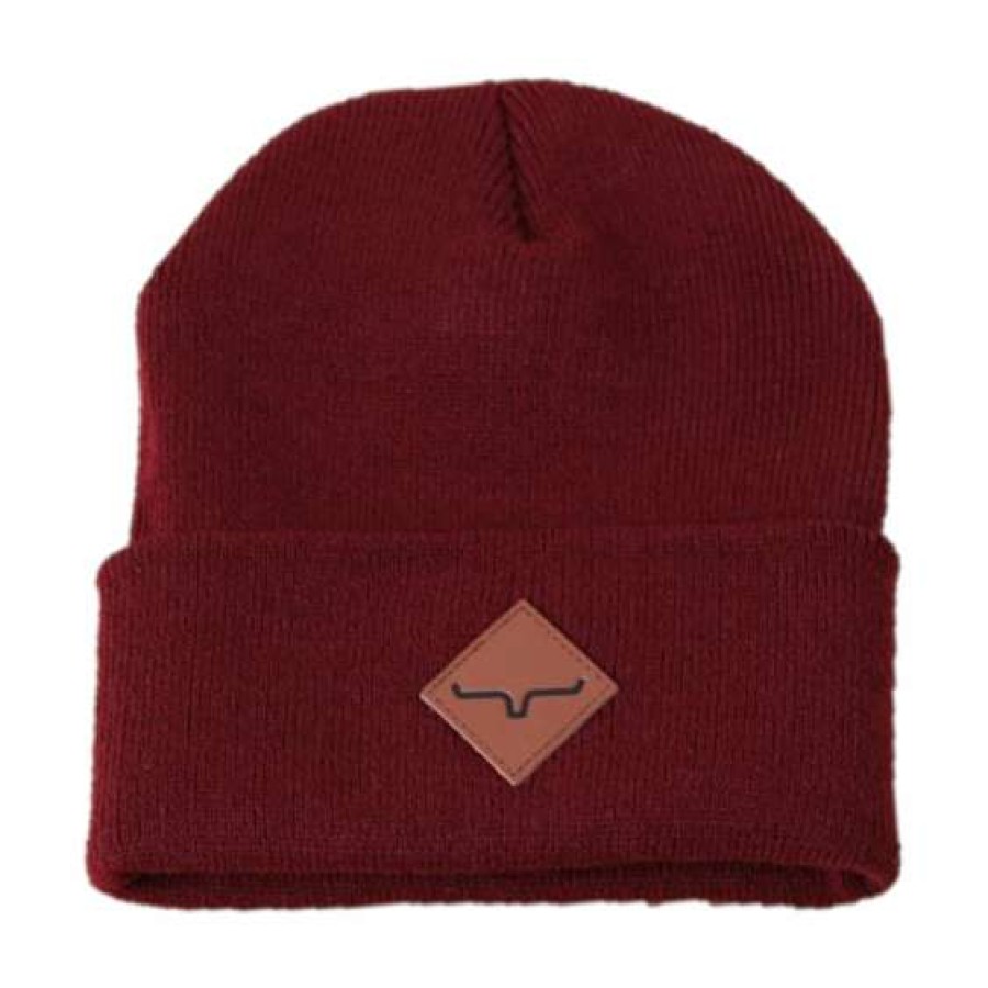 Fashions * | Kimes Ranch Unisex Maroon Diamond Patch Beanie Kr900Mrn Special Offers