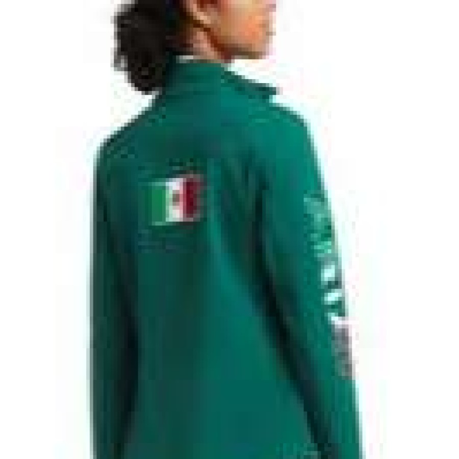 Fashions * | Ariat Ladies Classic Team Verde Softshell Mexico Jacket 10039460 Special Offers Green