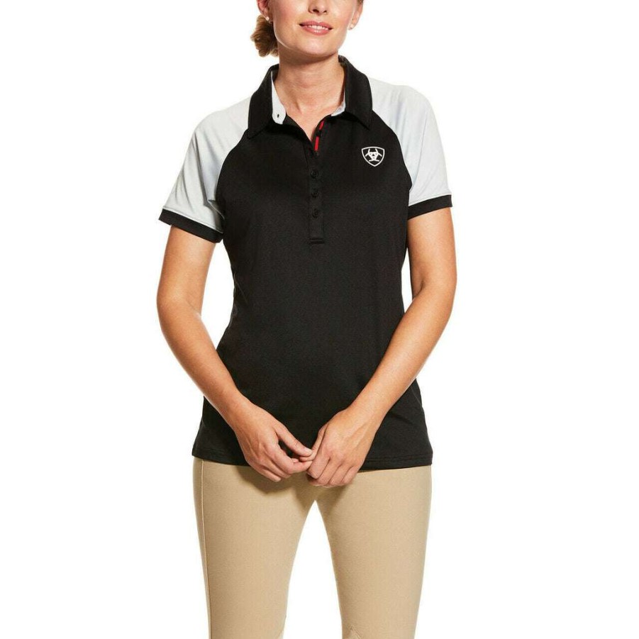 Fashions * | Ariat Ladies Team 3.0 Polo Shirt 10030550 Special Style Black