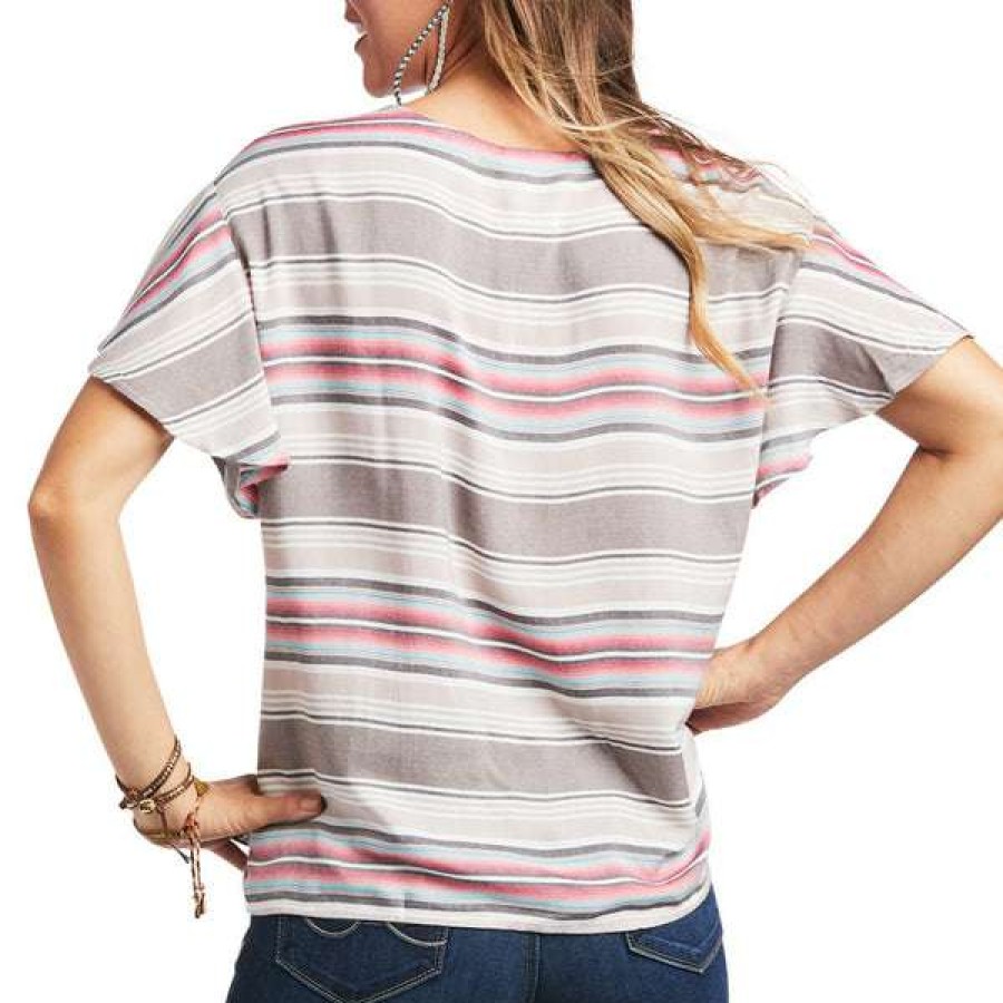 Fashions * | Ariat Ladies R & R Multi Colored Short Sleeve Shirt 10039854 Special Style