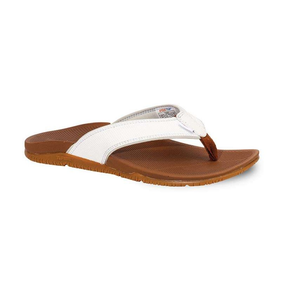 Fashions * | Xtratuf Ladies Auna Waterproof Slip Resistant White Sandals Aunw-101 Bestsellers Brown