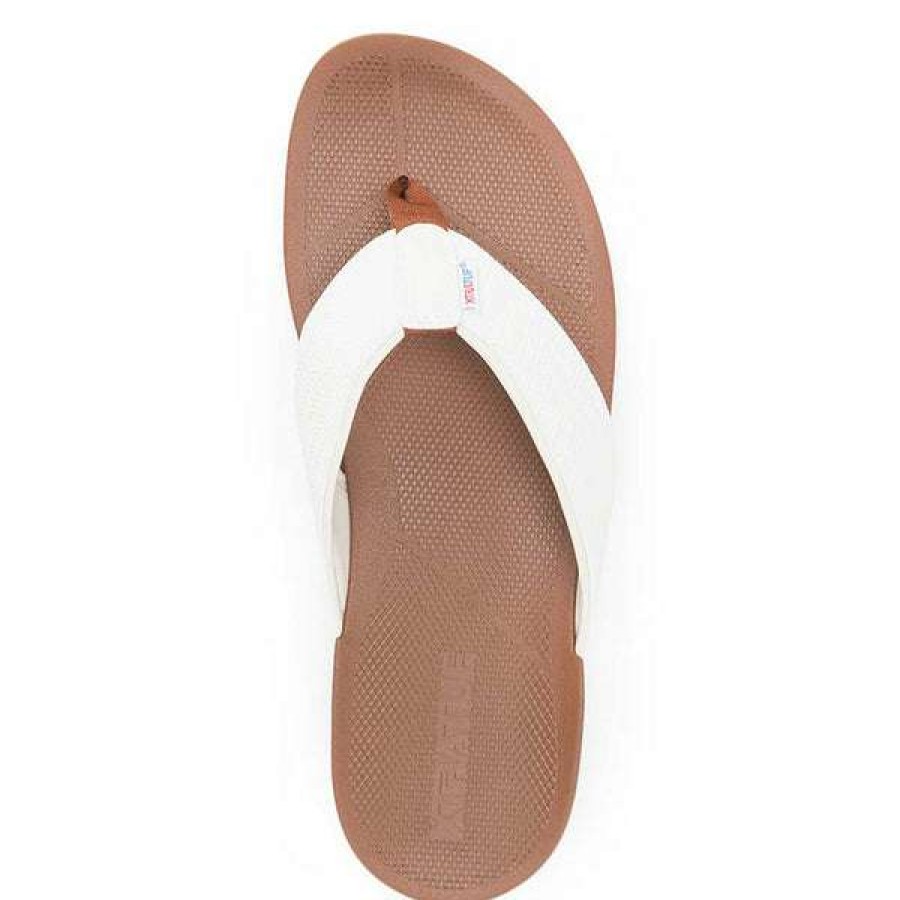 Fashions * | Xtratuf Ladies Auna Waterproof Slip Resistant White Sandals Aunw-101 Bestsellers Brown