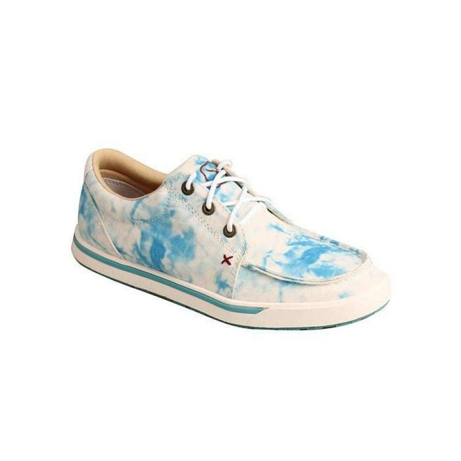 Shoes * | Twisted X Ladies Blue Tie-Dye Kicks Slip-On Shoes Wca0038 Bestsellers Multicolor