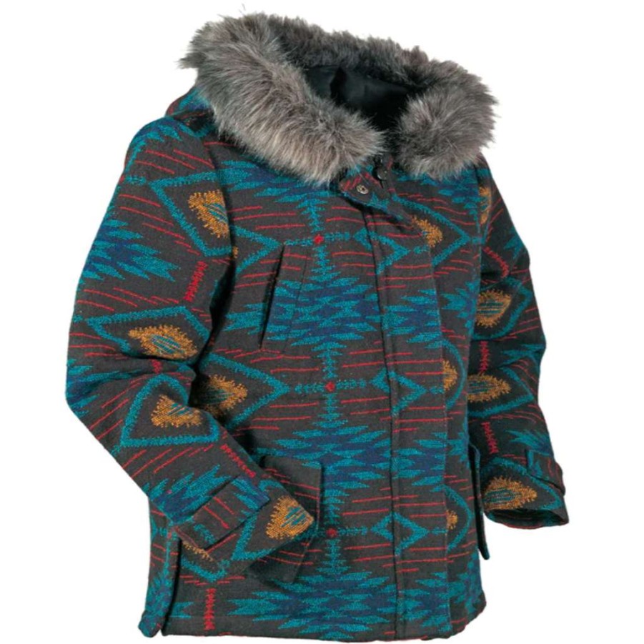 Fashions * | Outback Trading Company Ladies Myra Aztec Print Teal Jacket 29625-Tel Special Style