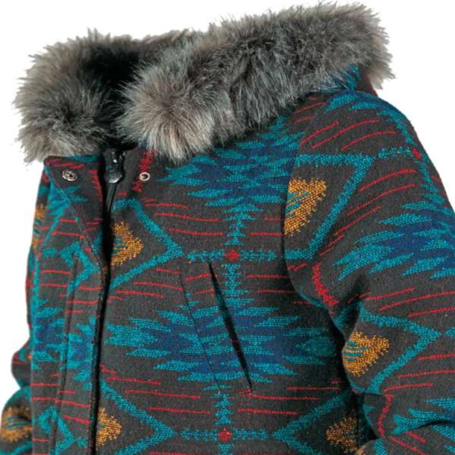 Fashions * | Outback Trading Company Ladies Myra Aztec Print Teal Jacket 29625-Tel Special Style