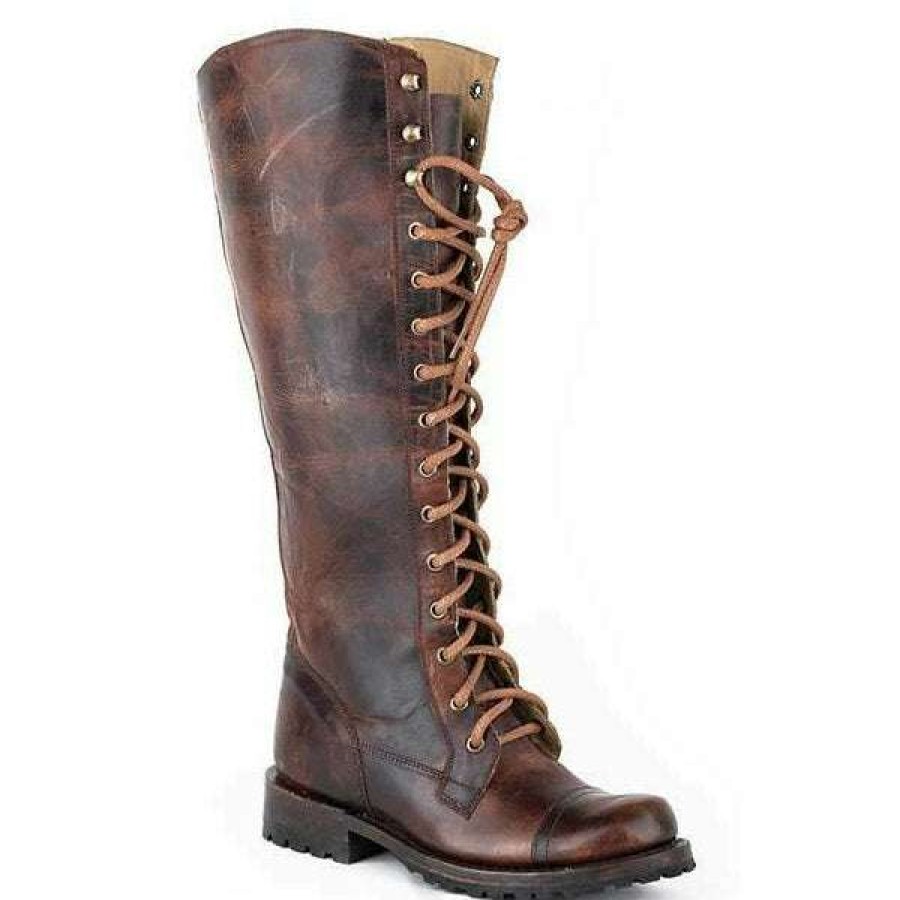 Booties * | Stetson Ladies Winter 16 Shaft Lace-Up Boots 12-021-7107-1402 Exclusive Brown