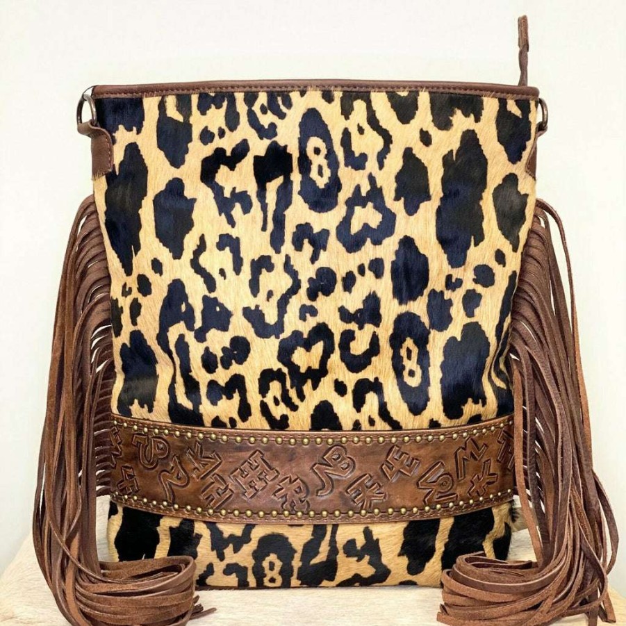 Fashions * | American Darling Jaguar Cowhide Crossbody Adbg316Jau Online