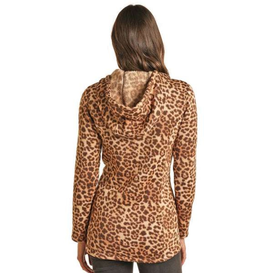 Fashions * | Powder River Outfitters By Panhandle Ladies Cheetah Print Pullover 51-1054-23 Flash Sale