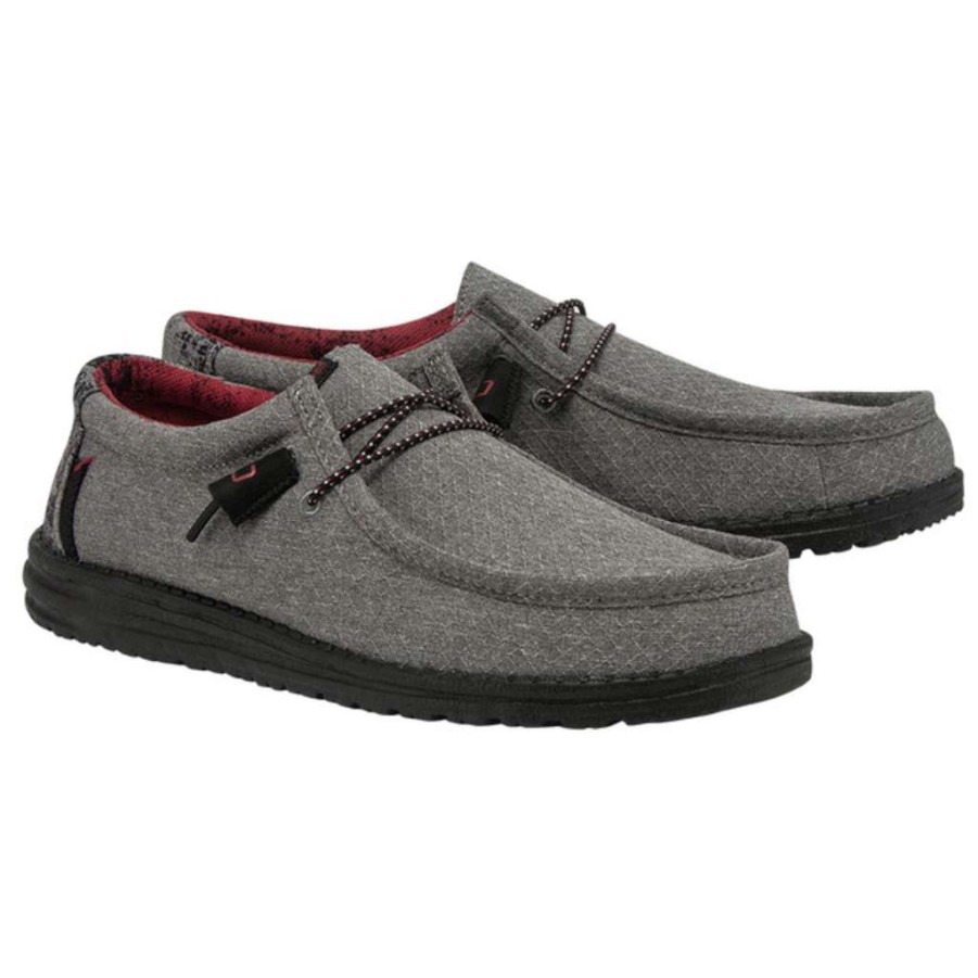 Shoes * | Hey Dude Men'S Wally Eco Ascend Ripstop Shoes 112623335 Premium Grey