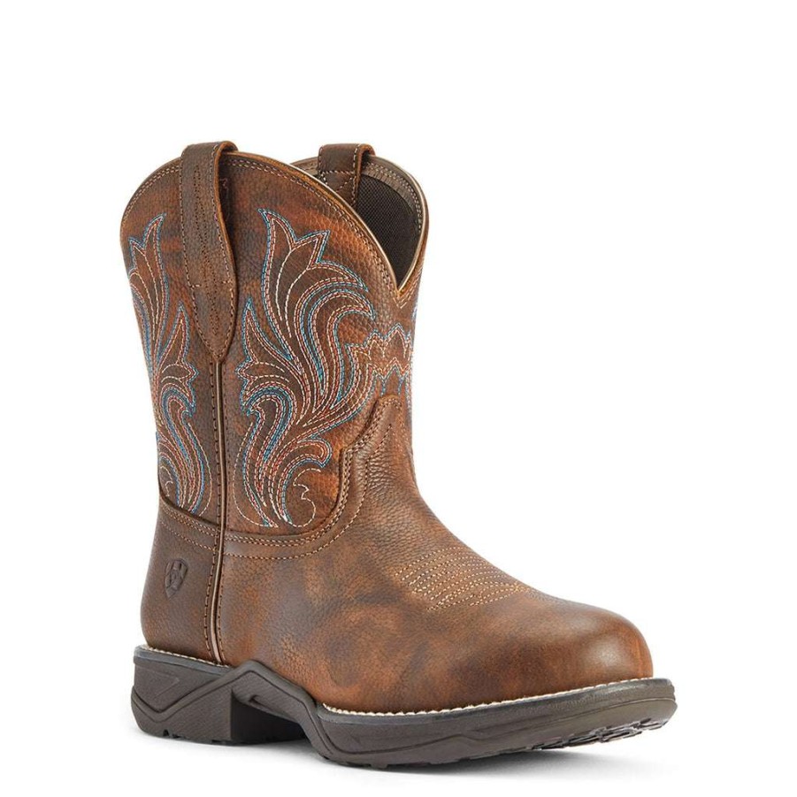 Fashions * | Ariat Ladies Anthem Round Toe Copper Kettle Shorties 10042422 Crazy Deals