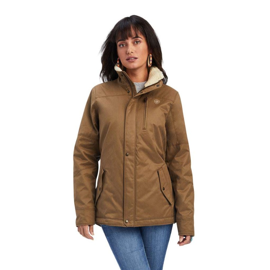 Fashions * | Ariat Ladies R.E.A.L. Grizzly Conceal Carry Cub Jacket 10041587 Premium Brown