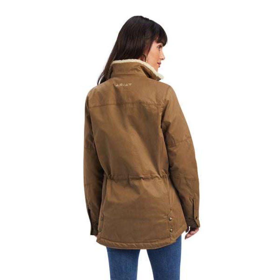 Fashions * | Ariat Ladies R.E.A.L. Grizzly Conceal Carry Cub Jacket 10041587 Premium Brown