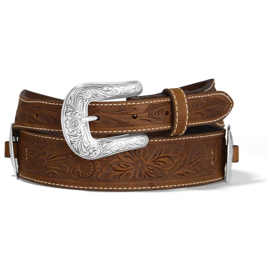 Fashions * | Brighton Ladies Sedona Concho Dark Brown Western Belt C51309 Online