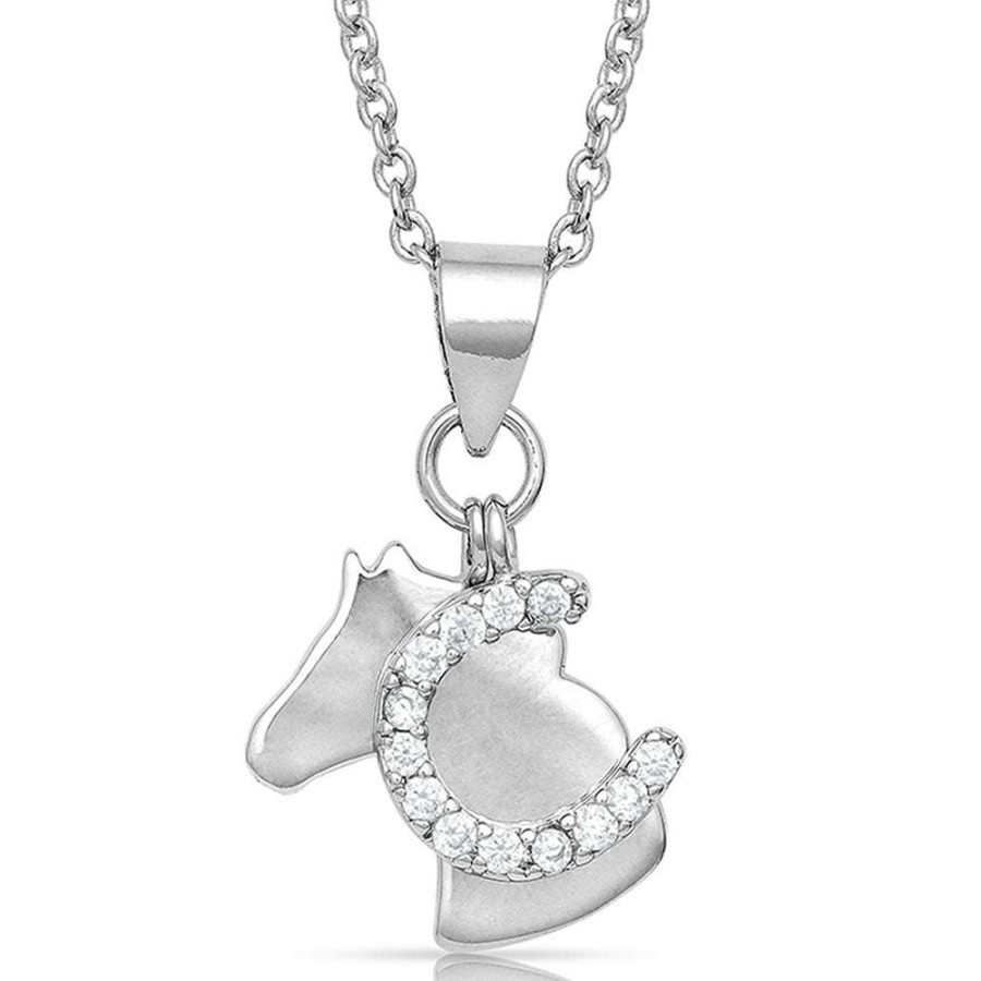 Fashions * | Montana Silversmiths Ladies Horsing Charm Necklace Nc4763 Bestsellers