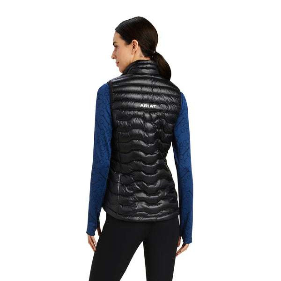 Fashions * | Ariat Ladies Ir Black Ideal Down Vest 10041378 Crazy Deals