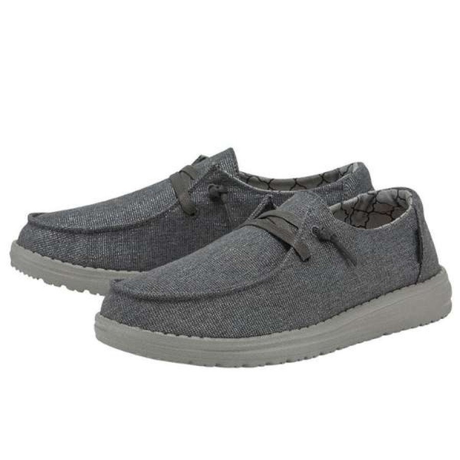 Shoes * | Hey Dude Ladies Wendy Sparkling Gallant Slip On Shoes 121413311 Excellent Quality Grey