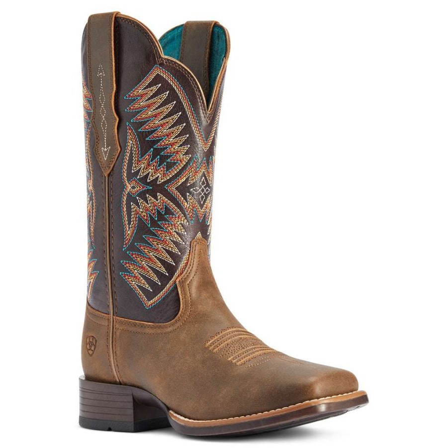 Booties * | Ariat Ladies Odessa Stretchfit Burnished Pewter Boots 10042386 Lower Prices Brown