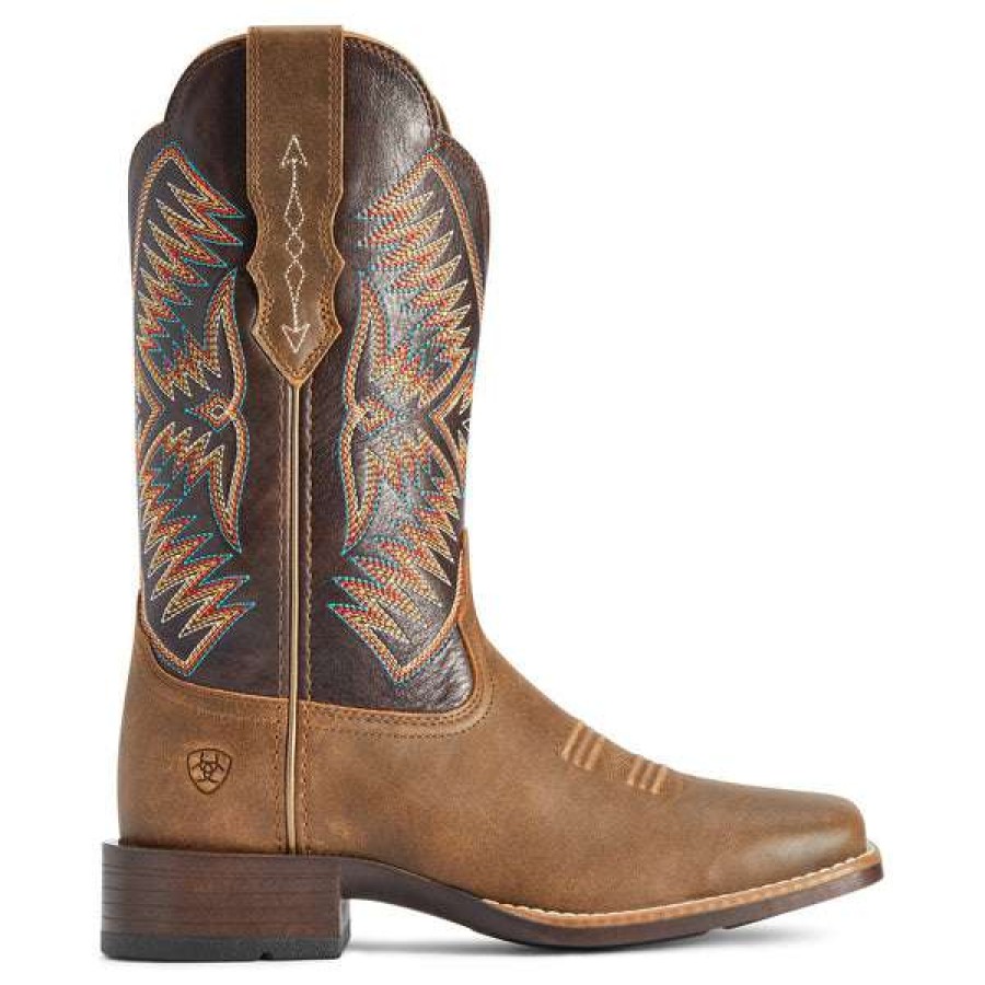 Booties * | Ariat Ladies Odessa Stretchfit Burnished Pewter Boots 10042386 Lower Prices Brown