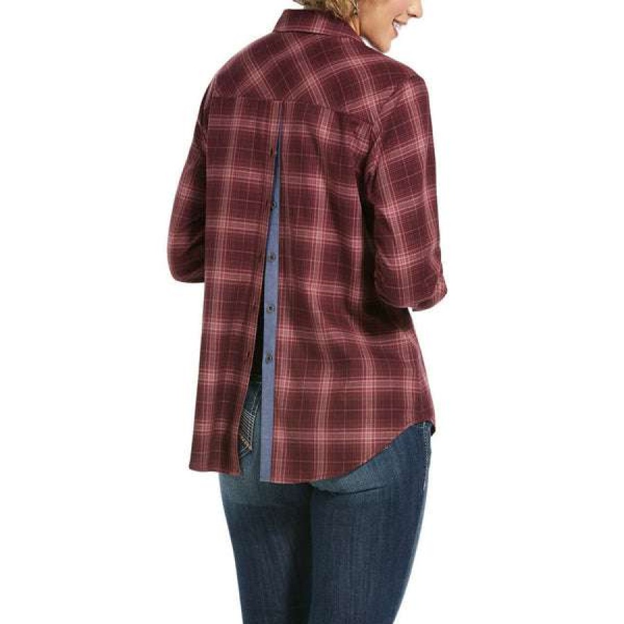 Fashions * | Ariat Ladies Plaid Day Dream Shirt 10032861 Flash Sale Red