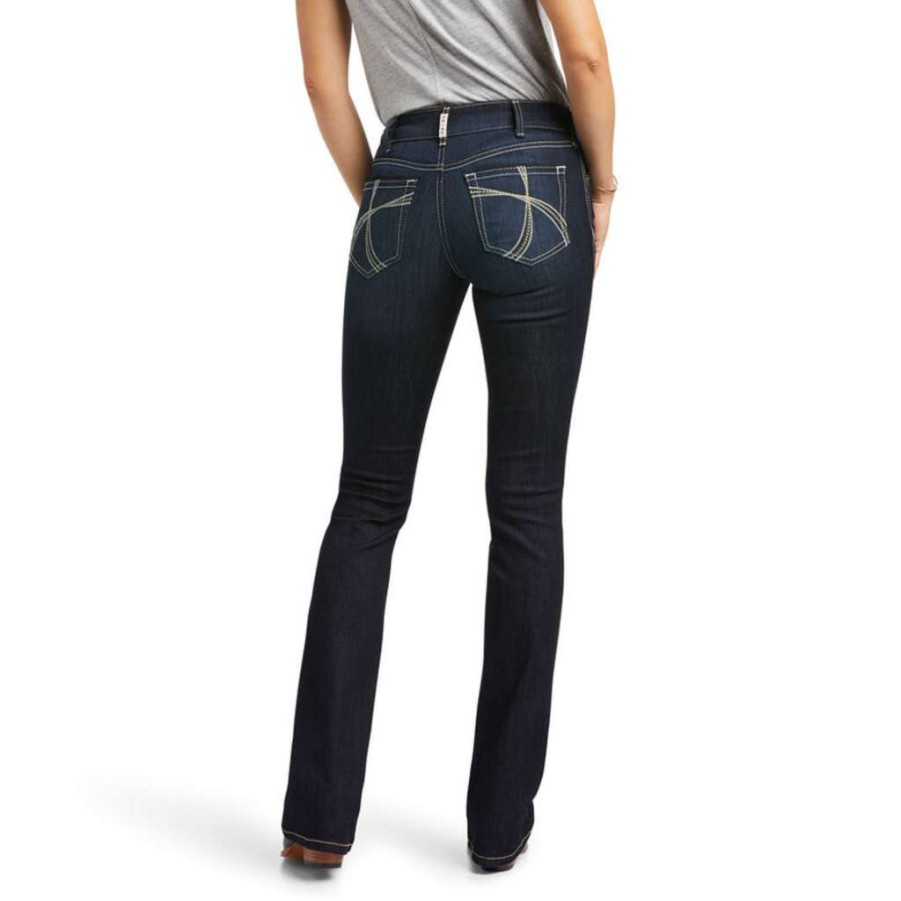 Fashions * | Ariat Ladies Contessa R.E.A.L. Boot Cut Denim Jeans 10040800 Special Offers Blue