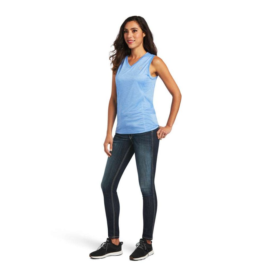 Fashions * | Ariat Women'S Laguna Sleeveless Reykjavik Tank 10040591 Excellent Quality Blue