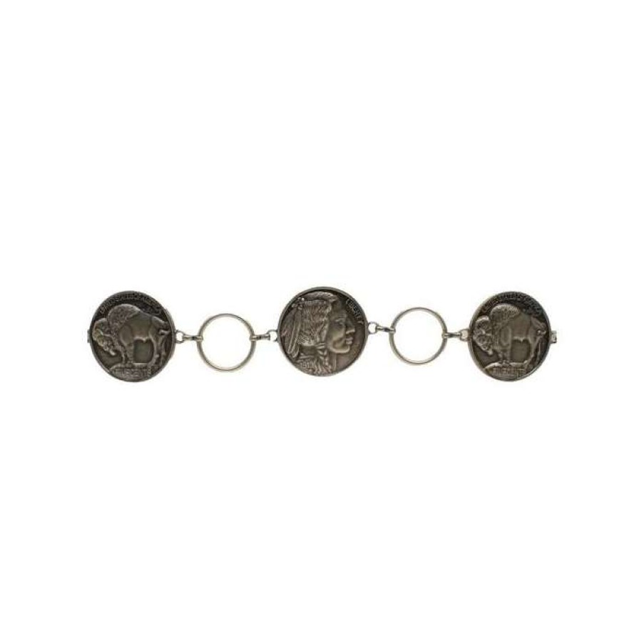 Fashions * | Angel Ranch Ladies Western Buffalo Nickel Chain Belt D140001036 Online