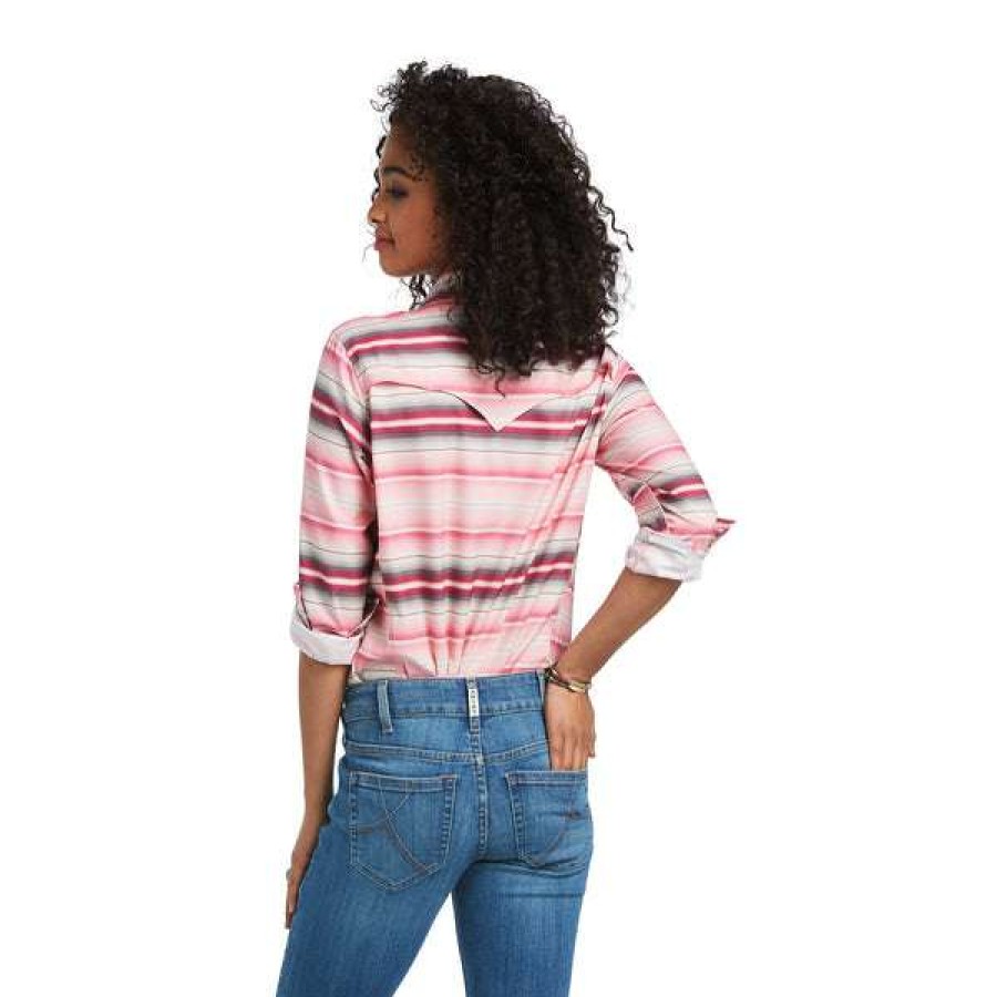 Fashions * | Ariat Ladies Western Venttek Sonora Serape Stripe Shirt 10039811 Exclusive