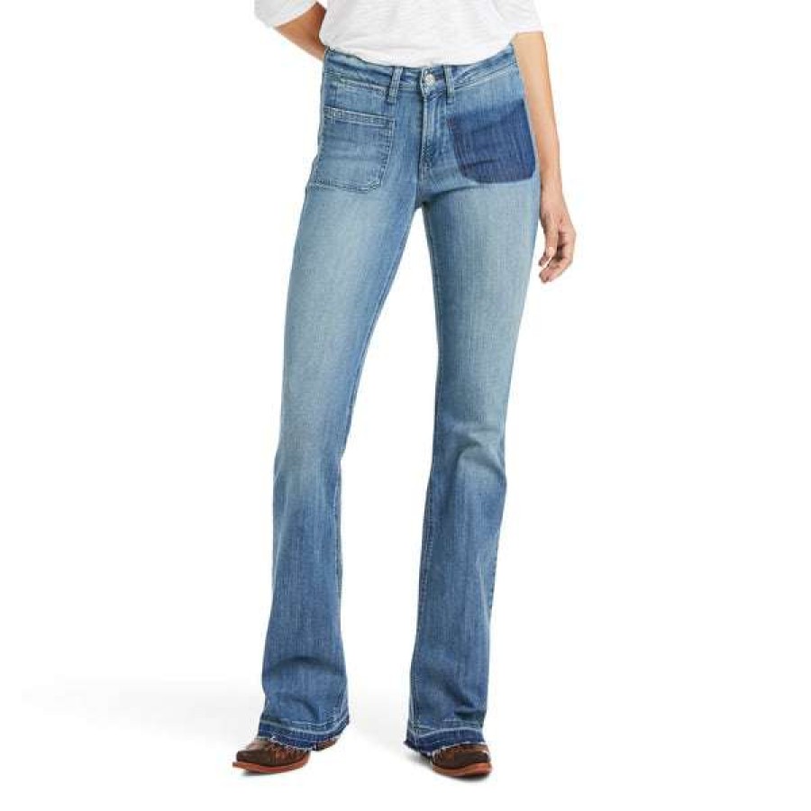 Fashions * | Ariat Ladies Vivianne Slim Trouser Wide Leg Jeans 10037944 Discount Online